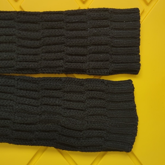 Black Cable Knit Ballet Leg Warmers - Picture 2 of 8